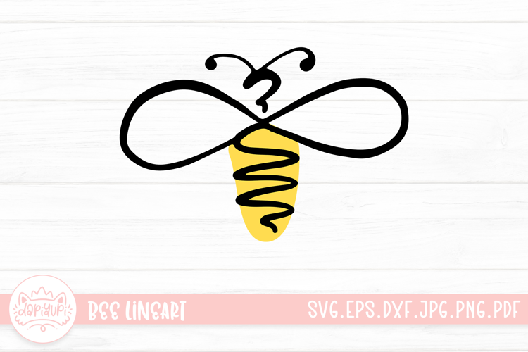 Abstract Line Bumble Bee Logo