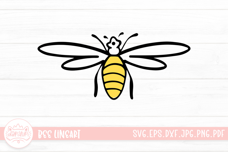 Abstract Line Bumble Bee Logo