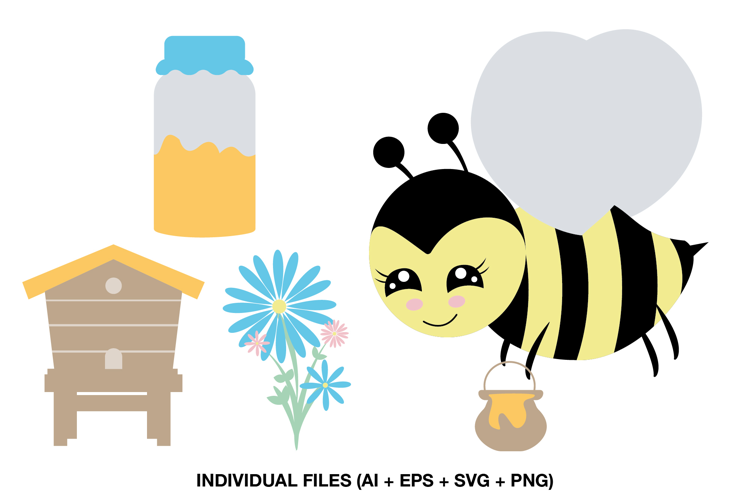 Cute Bee Clipart Honey Bee Birthday Party Graphics