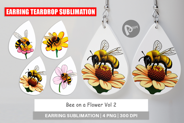 Earring Bee on Flower