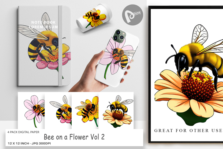 Bee Scrapbook Paper Image 14