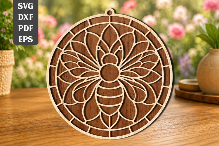 Bee Suncatcher Laser Cut SVG