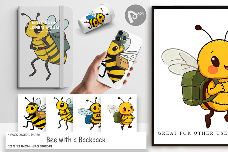 Bee Scrapbook Paper Image 11