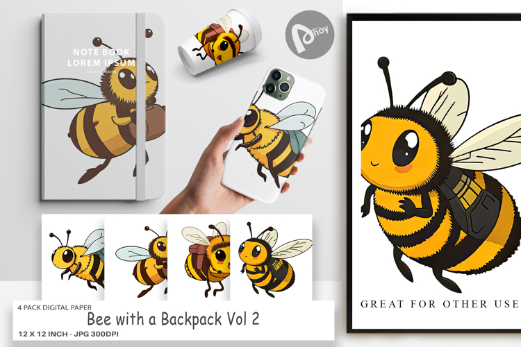 Bee Scrapbook Paper Image 10