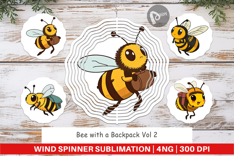 Wind Spinner Bee with Backpack