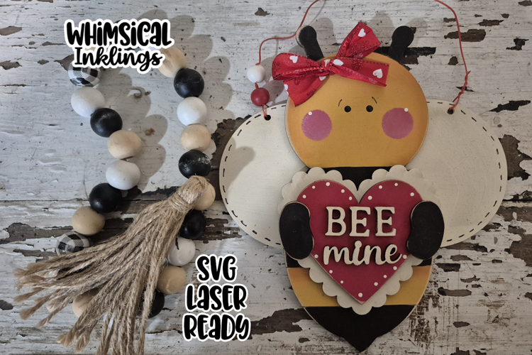 Bee Mine Valentines Day Laser SVG