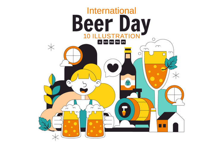 10 International Beer Day Illustration example image 1