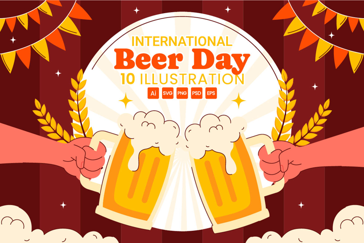10 International Beer Day Illustration example image 1