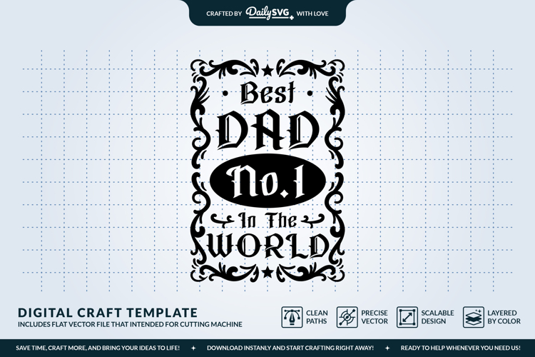 Best Dad Beer Label SVG - Fathers Day Gift Design