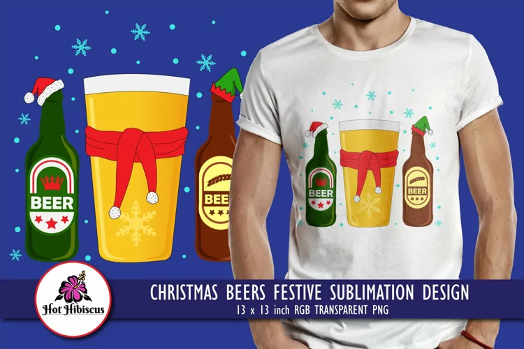 Christmas Beer Sublimation | Christmas Beer PNG