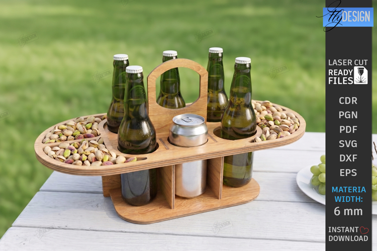 Outdoor Beer Picnic Table Laser Cut | Portable Drinks Holder