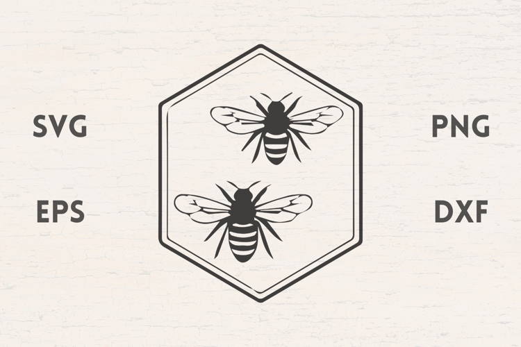 Bees with beehive SVG