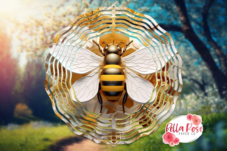 Bee | Spring | 10 Sublimation Wind Spinner