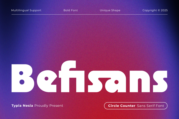 Befisans - Bold Clean Retro Sans Serif go