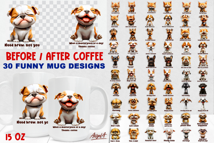 Coffee Mug sublimation bundle, before after funny mug quotes