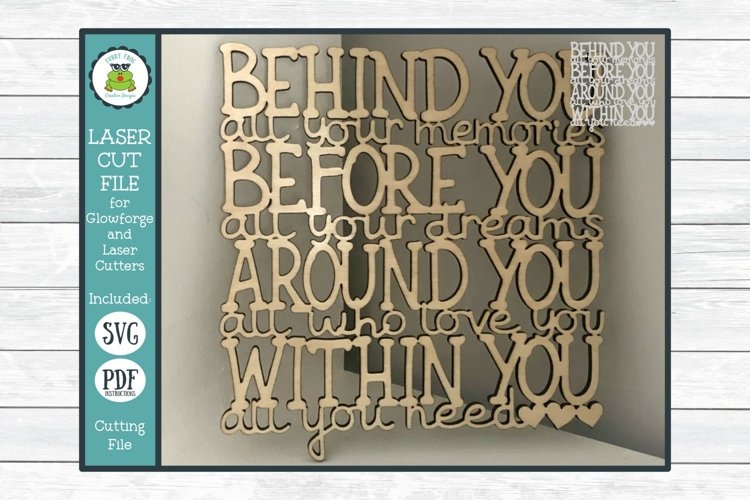 Behind You All Your Memories SVG Laser Ready File (1364732) | Laser