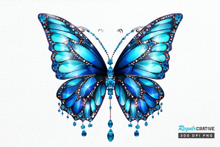 Bejeweled Butterfly PNG Clipart