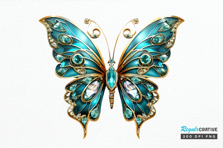 Bejeweled Butterfly PNG Clipart