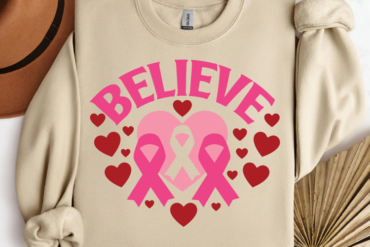 Believe SVG, Breast Cancer SVG