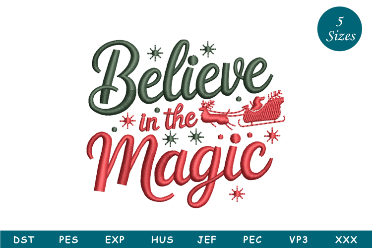 Believe In Magic Machine Embroidery Design