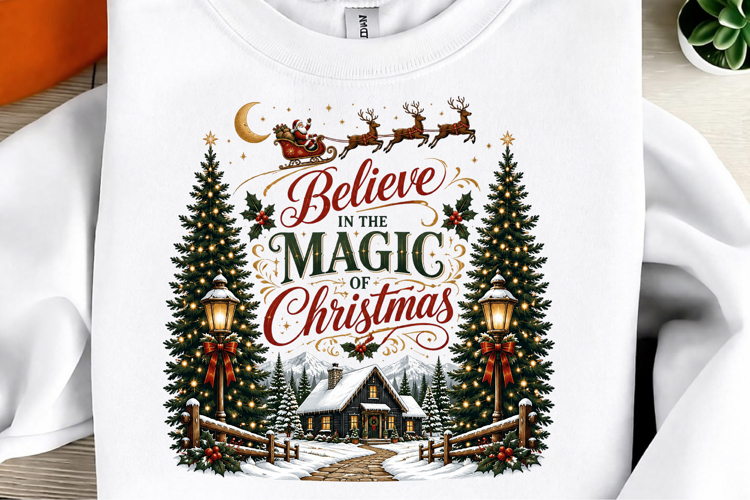Believe in the Magic of Christmas PNG