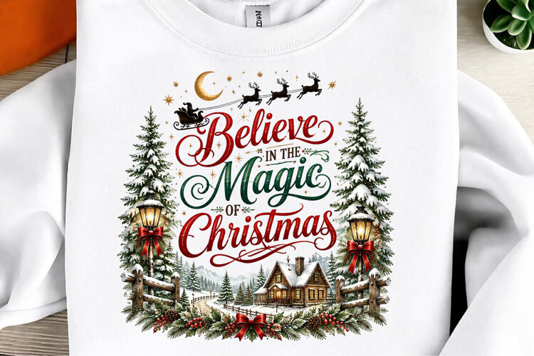 Believe in the Magic of Christmas PNG example image 1