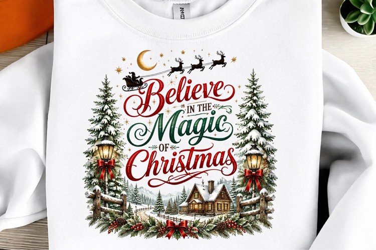 Believe in the Magic of Christmas PNG