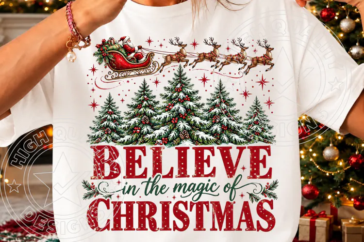 Believe in the Magic of Christmas PNG