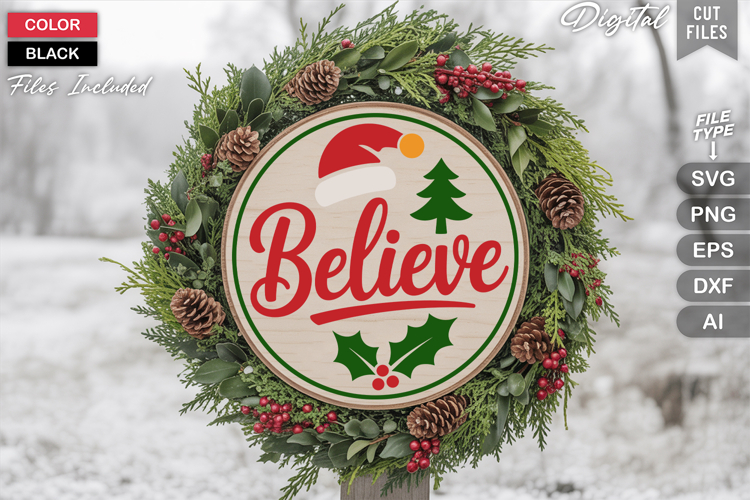 Round Christmas Ornament Svg Image 23