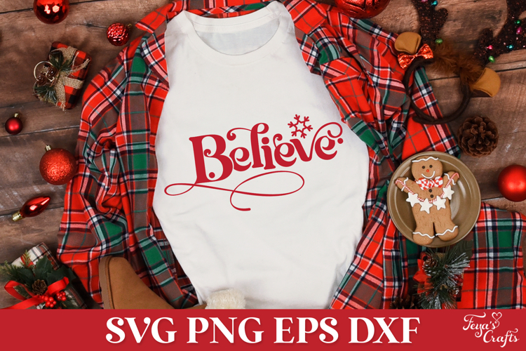 Believe Christmas SVG Quote