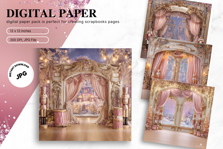 Fairytale Castle Background Girl Princess Studio Backdrop_8