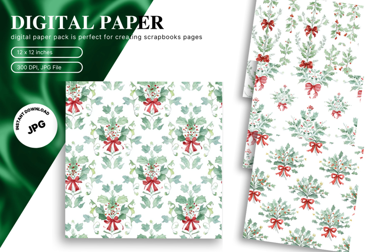 Christmas Ornament Background Seamless Pattern Gift Wrap_34