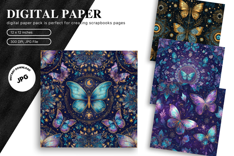 Butterfly Scrapbook Paper Image 15