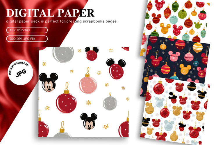 Christmas Ornament Background Seamless Pattern Gift Wrap_10