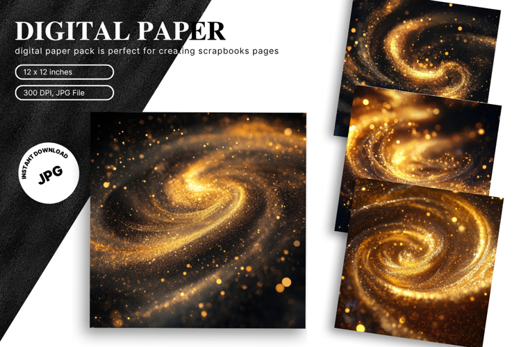 Spiral Abstract Background Digital Paper Wallpaper Wallart_3