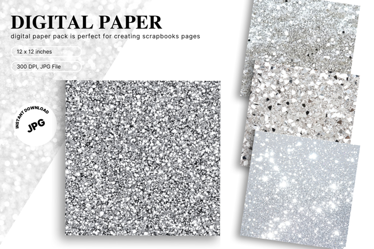 silver glitter Background Wallpaper Sparkles Digital Paper17