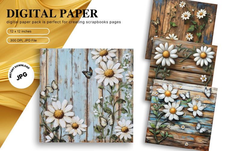 Beautiful Flower Background Digital Paper Wallpaper Backdrop