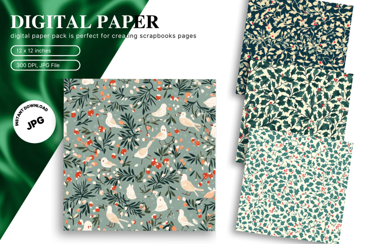 Christmas Ornament Background Seamless Pattern Gift Wrap_43