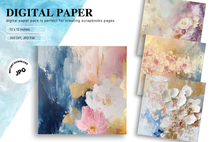 Paint Background Brushstroke Wall Art Digital Paper
