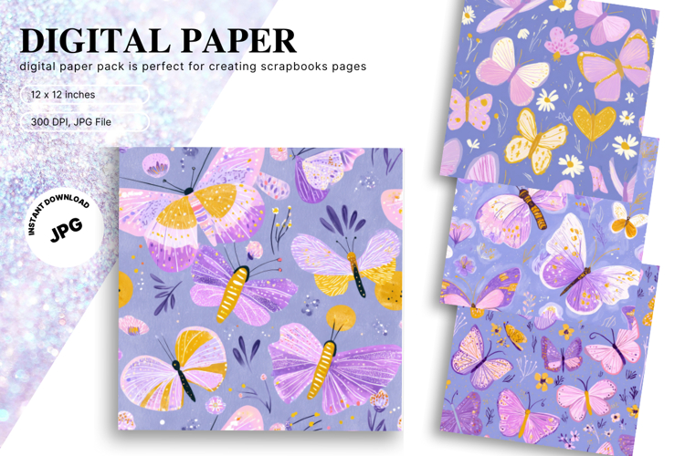 Butterfly Scrapbook Paper Image 21