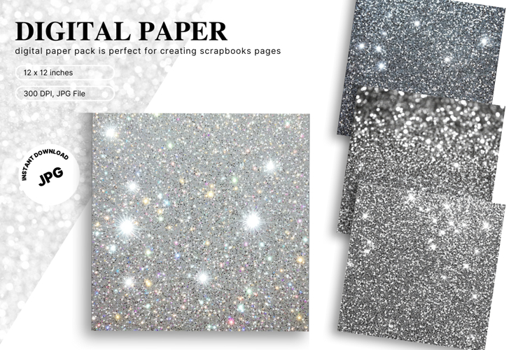 Sparkle Silver Glitter Background Image 24