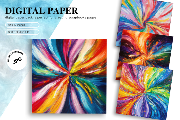 Paint Background Brushstroke Wall Art Digital Paper