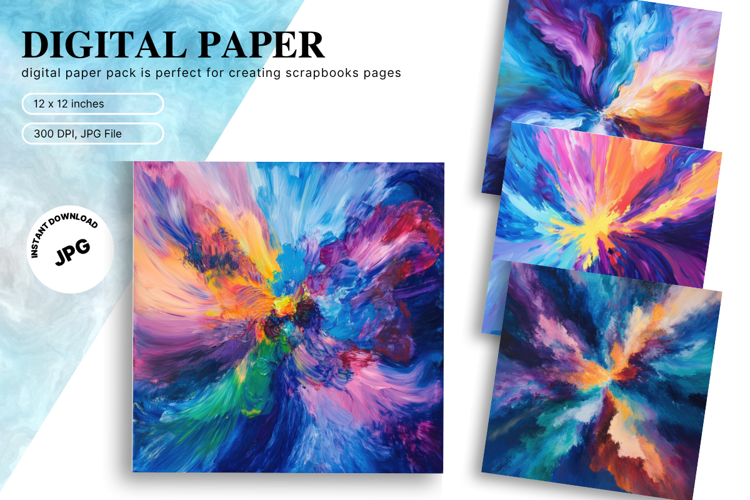 Paint Background Brushstroke Wall Art Digital Paper