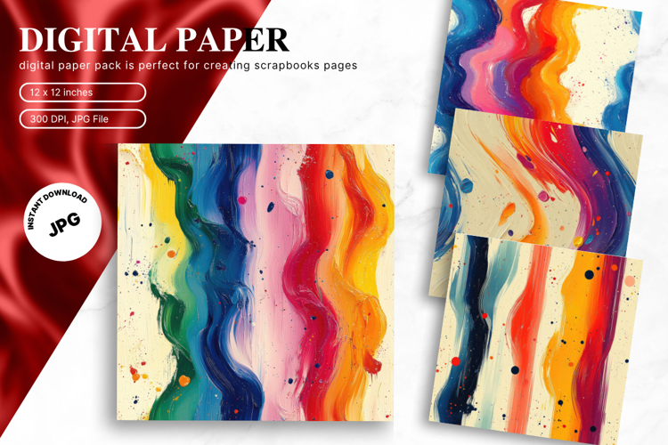 Paint Background Brushstroke Wall Art Digital Paper