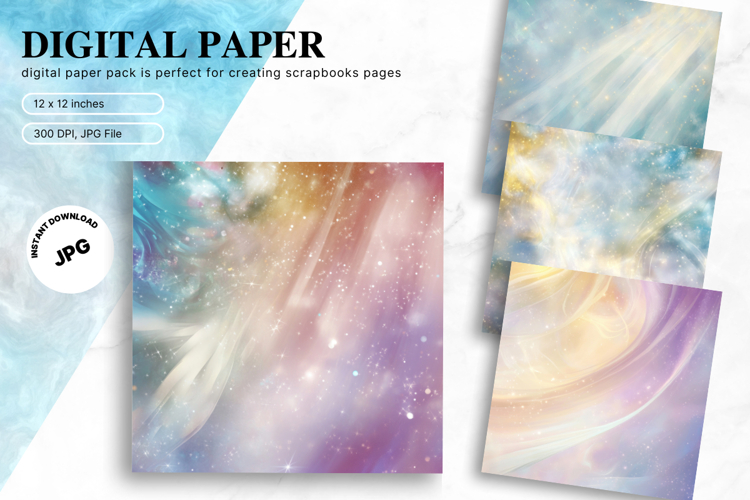 Bokeh Sparkle Glitter Background Sequin Glam Digital Paper_1