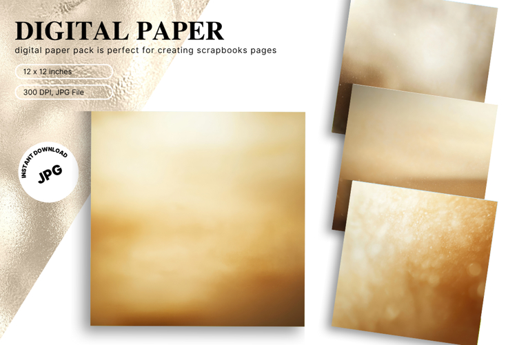 Gold Abstract Background Digital Paper Wallpaper Wallart_3