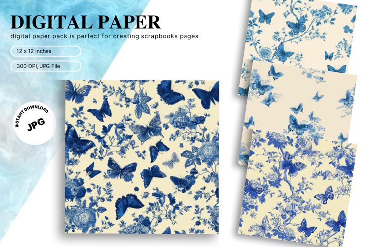 Butterfly Scrapbook Paper Image 20