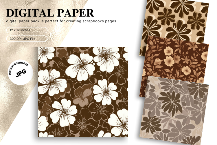 Flower Pattern Background Wallpaper Digital Paper_40