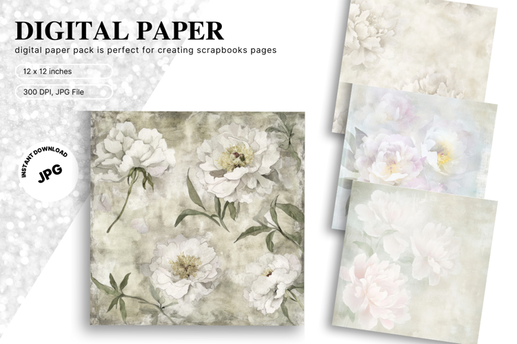 Flower Pattern Background Wallpaper Digital Paper_90