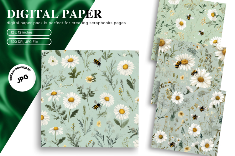 Flower Pattern Background Wallpaper Digital Paper_60